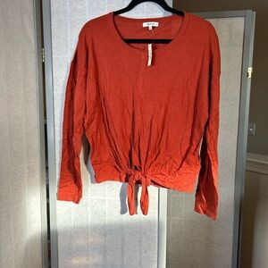 NWT Madewell brick/rust red colored light sweater top